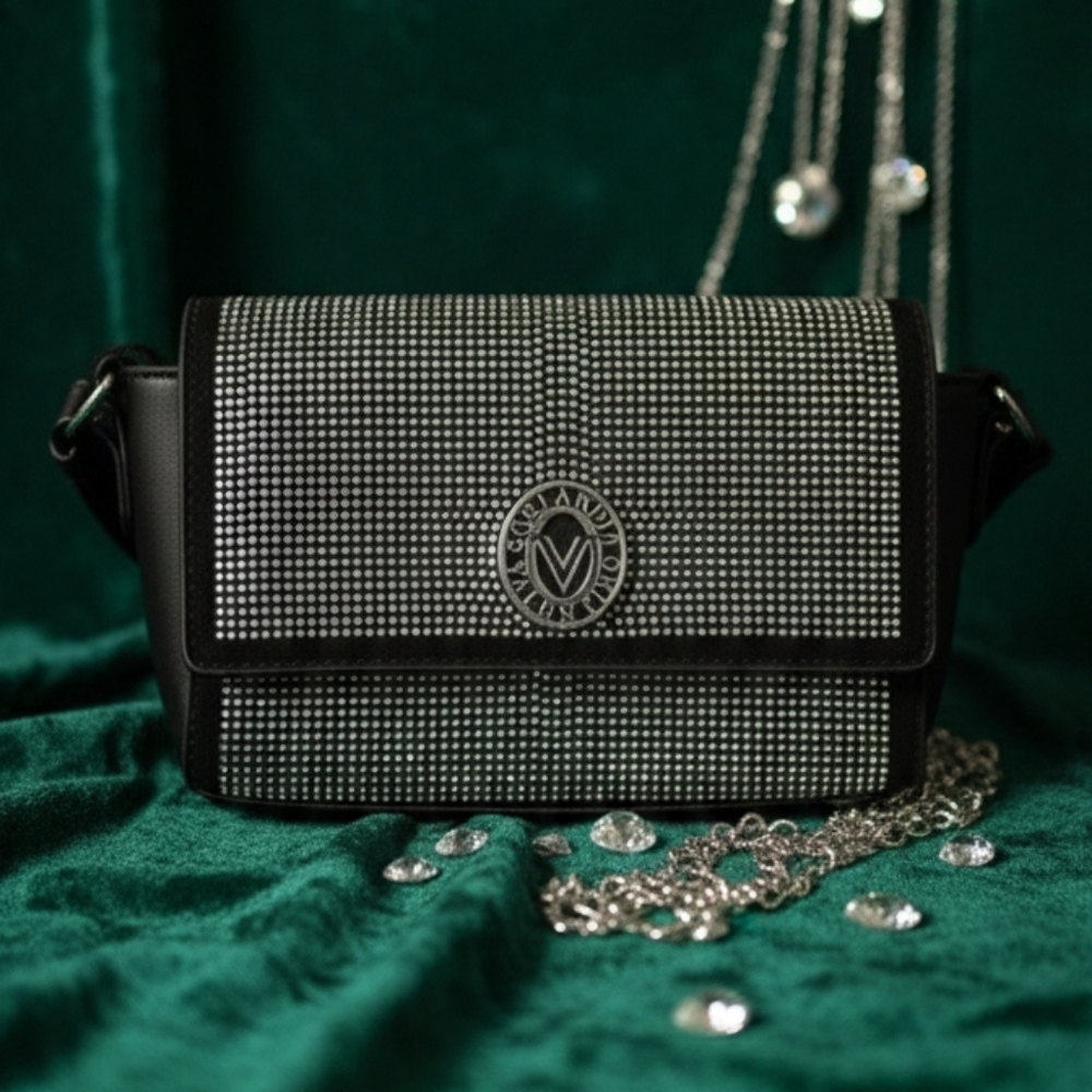 Valentino Orlandi Exchange Black and Silver Women's Bag